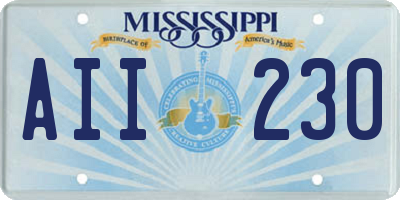MS license plate AII230