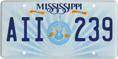 MS license plate AII239