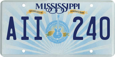 MS license plate AII240
