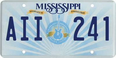 MS license plate AII241