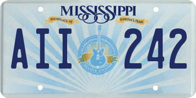 MS license plate AII242