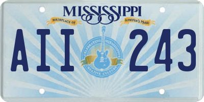 MS license plate AII243