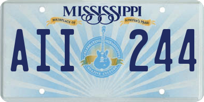 MS license plate AII244