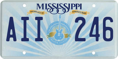 MS license plate AII246