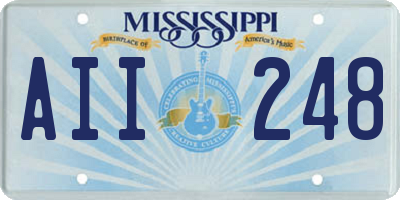 MS license plate AII248