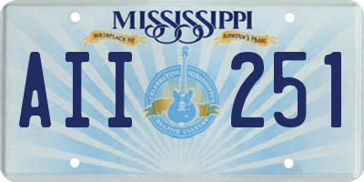 MS license plate AII251