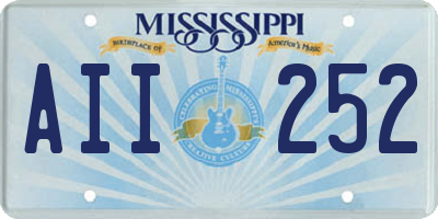 MS license plate AII252