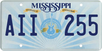 MS license plate AII255