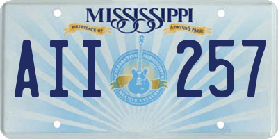MS license plate AII257