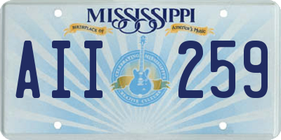 MS license plate AII259