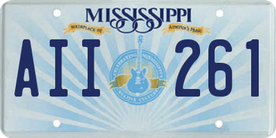 MS license plate AII261