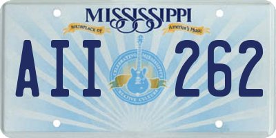 MS license plate AII262