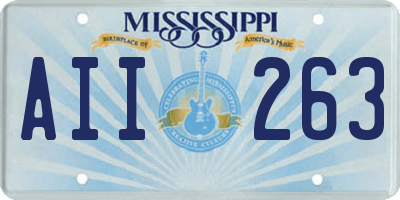 MS license plate AII263