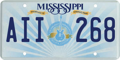 MS license plate AII268