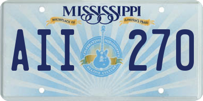 MS license plate AII270