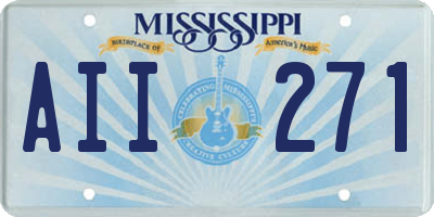 MS license plate AII271