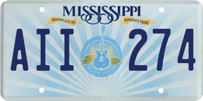 MS license plate AII274