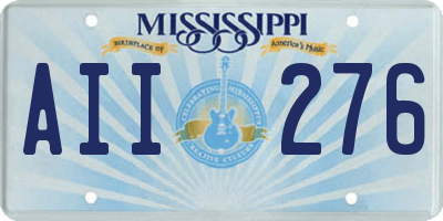 MS license plate AII276