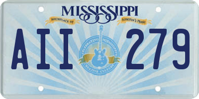 MS license plate AII279