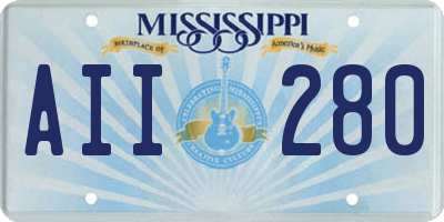 MS license plate AII280