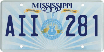 MS license plate AII281