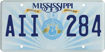 MS license plate AII284