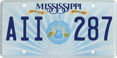 MS license plate AII287