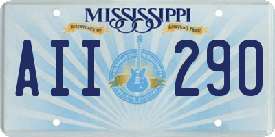 MS license plate AII290