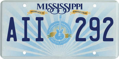 MS license plate AII292