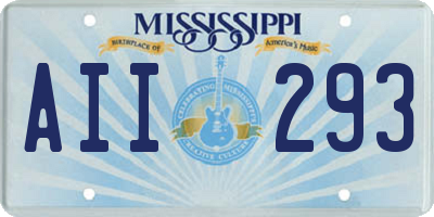 MS license plate AII293