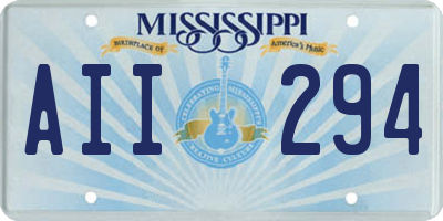 MS license plate AII294