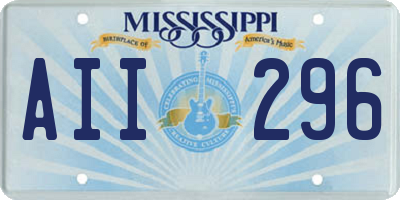 MS license plate AII296