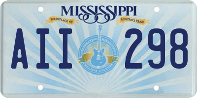 MS license plate AII298