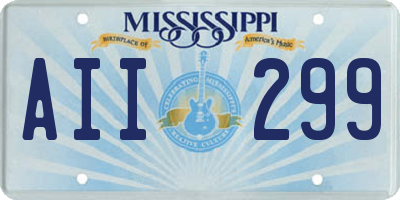 MS license plate AII299