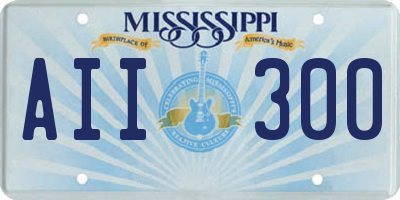 MS license plate AII300
