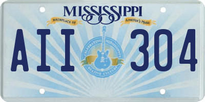 MS license plate AII304