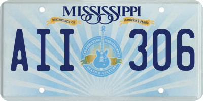 MS license plate AII306