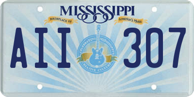 MS license plate AII307