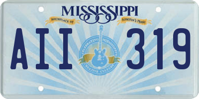 MS license plate AII319
