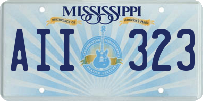 MS license plate AII323