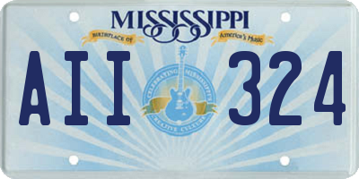 MS license plate AII324