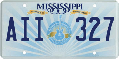 MS license plate AII327