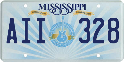 MS license plate AII328