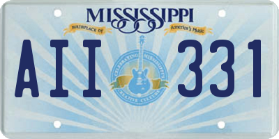 MS license plate AII331