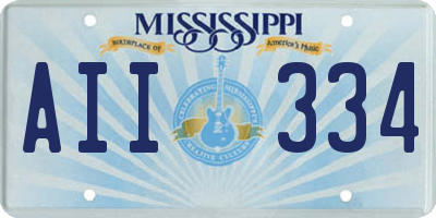 MS license plate AII334