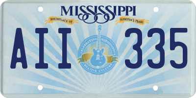 MS license plate AII335