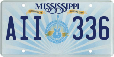 MS license plate AII336