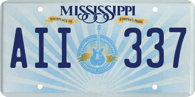MS license plate AII337