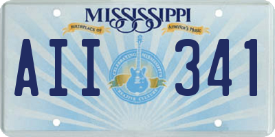 MS license plate AII341