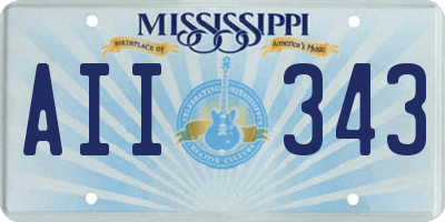 MS license plate AII343